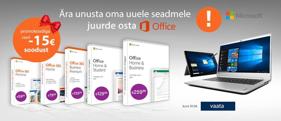 1a_ee's tweet photo. Kasulik! Vali oma Microsoft Office! Promokoodi kasutades saad 15€ soodustust, vaata: https://t.co/XrfMH3lBGa https://t.co/auxdFTm7Xi