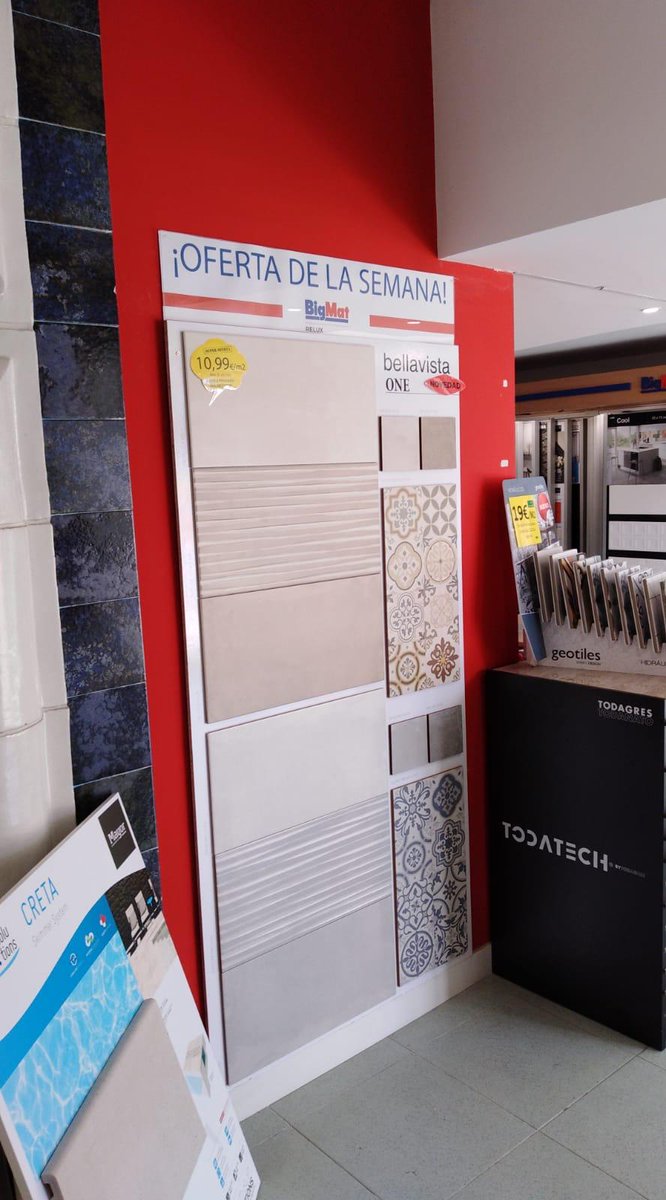 BigMatRelux's tweet photo. En esta primera semana podréis encontrar en nuestra sección de la oferta de la semana:
- Revestimiento 31x16cm en bases y decorados por tan sólo 10,99€/M2 !IVA INCLUIDO!
Más información en nuestra tienda de Sevilla.
#BigmatRelux #Ofertadelasemana #Revestimiento #sevilla https://t.co/kRr0deP9IN