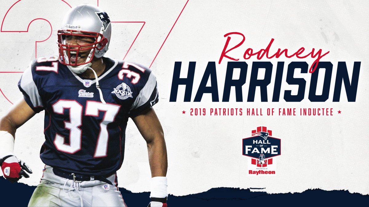 swisspatriots's tweet photo. The @Patriots announced today that former safety #RodneyHarrison has been voted by the fans as the 29th person to be inducted into @TheHall (Patriots Hall of Fame). #Congratulations #PatriotsNation #PatsHoF #ranNFL https://t.co/ISXoRBsoji