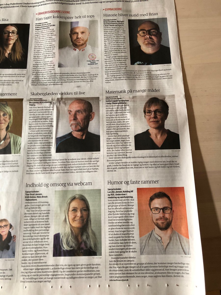 Stort tillykke til ZBC ⁦Mercantec Niels Brock og ⁦<a href="/nextkbh/">NEXT Uddannelse Kbh</a>⁩ for at have så dygtige lærere, der i dag modtager ⁦<a href="/politiken/">Politiken</a>⁩ Undervisningspris #uddpol