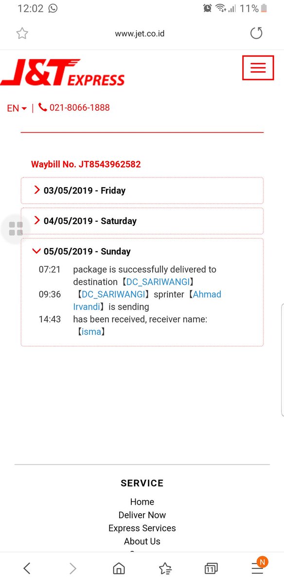 derymovic's tweet photo. @jntexpressid min tolong ini barang saya di trace sudah sampai tpi barang belum saya terima. Sy lampirkan nomer kontak dipaketny tpi gd yg kabari ke nomer tersebut. Bs tolong tanykan ke sprinter nya, "dititipkan" ke siapa brng nya? Soalnya di hari minggu rumah saya tidak ad org. https://t.co/CAXtNhmwWo