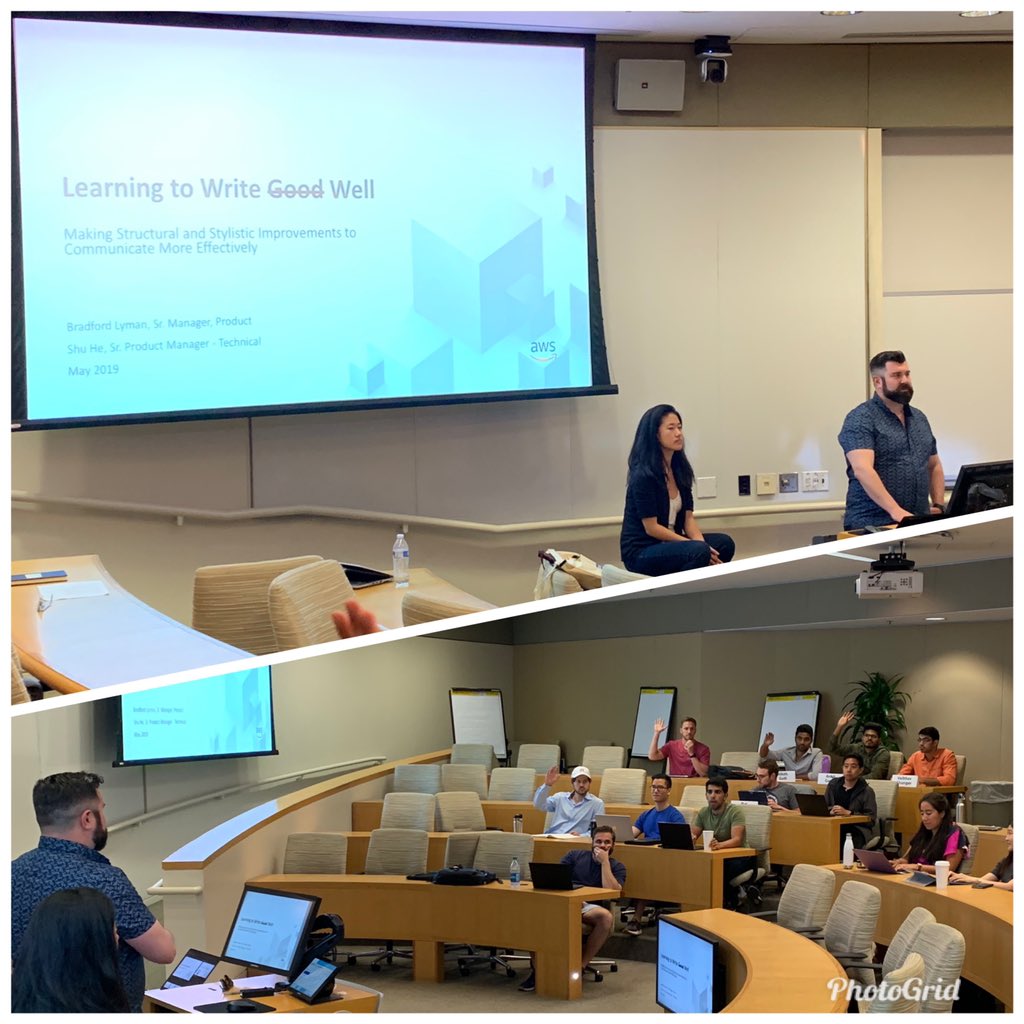 philkyuhanUCLA's tweet image. Alums @bradfordlyman &amp;amp; Shu He returned to campus to lead the “How to Be Successful at Amazon” workshop, first of @UCLAParkerCMC's #InternshipAcademy series. Almost 30 future Amazonians learned more about Amazon's unique writing skills/culture. #WhyAnderson #WhyMBA #sharedsuccess