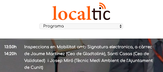 santicasas's tweet photo. Avui al #LocalTIC parlarem de signatura biomètrica a inspeccions, amb els amics de @gladtolink i de @CunitInforma i, per la tarda d'identitats digitals sobiranes @ViDSigner @ViDChain https://t.co/ARMffltQuL