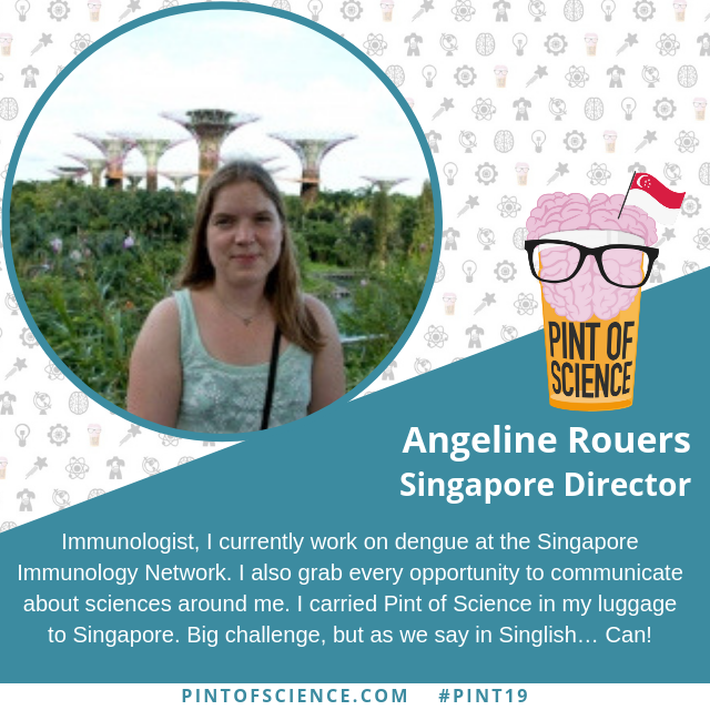 pintsworld's tweet photo. One #pint19 director a day until the festival, what a countdown!
Let's travel to Singapore to meet Angeline Rouers, our @pintofscienceSG director.
Hello Angeline👋
All the #Pint19Directors can be found here https://t.co/wc5kSfEA1v https://t.co/jNYlJqaa2D