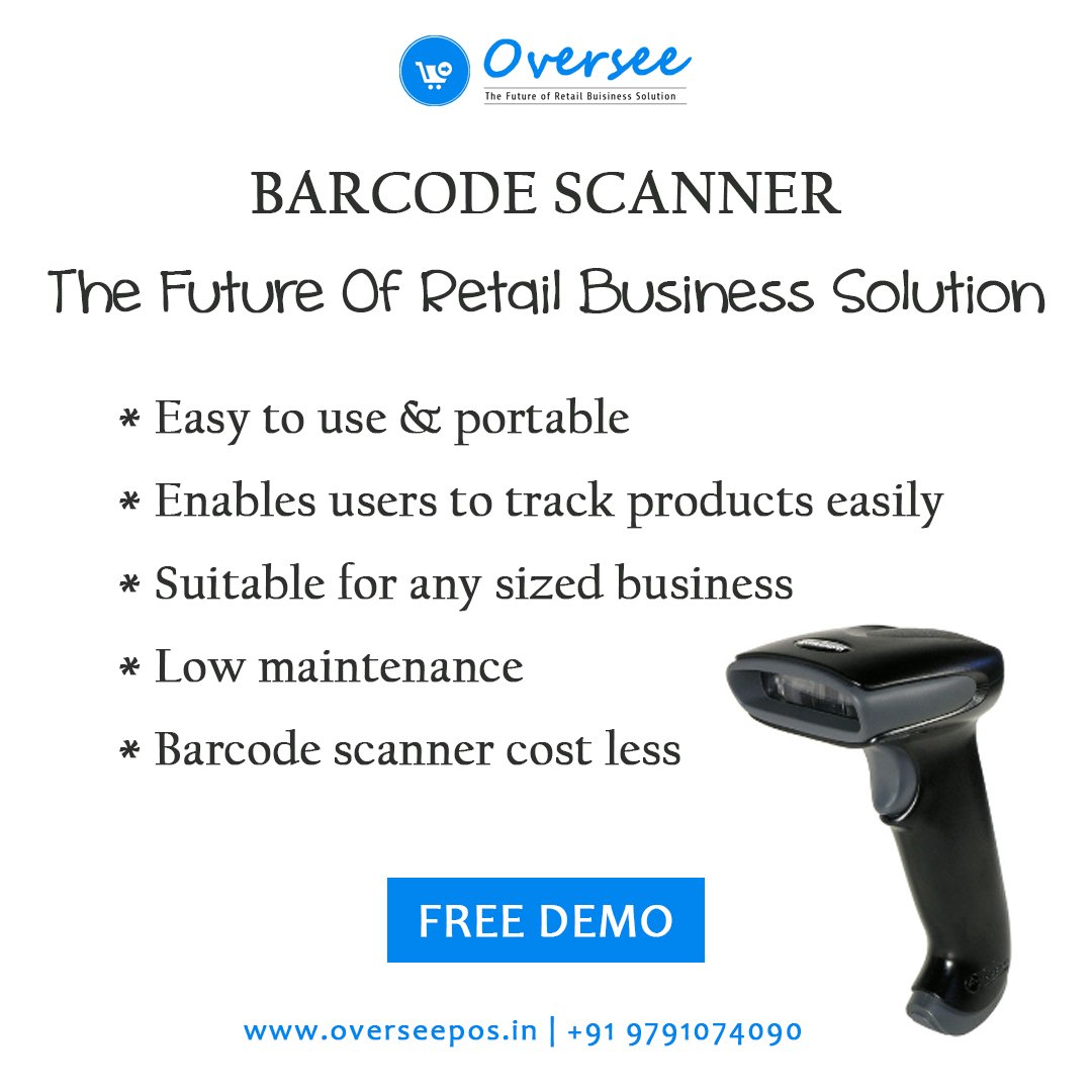 overseepos's tweet image. We have a full selection of barcode scanners! 
You can find the right barcode scanner to meet the demands of your business. 
Visit: overseepos.in 
Feel free to contact for FREE DEMO: +91 9791074090 
#barcodescanner #pos #posscanner