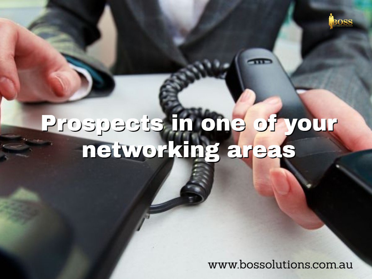 When you see that the prospects in one of your networking areas are getting worn thin move to the next networking area and come back one later. This way you'll generate leads from the new group and can remain top of mind in your initial group by revisiting them on a regular basis