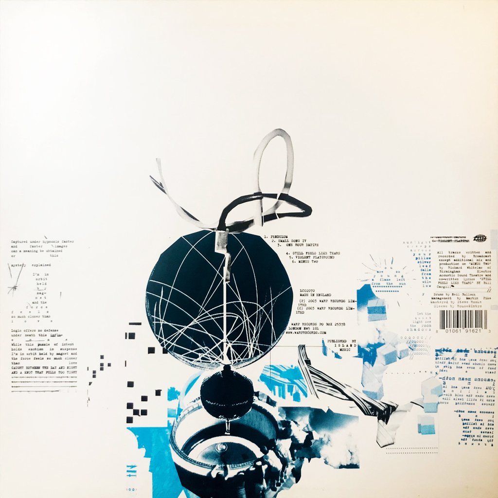 IntroUK's tweet photo. Released May 2003. Artwork themes of surrealism and Eastern European film posters.
Julian’s ties with Broadcast go back to art college days – he’s an unofficial band member.
@WarpRecords
#intro30 https://t.co/6ZyhrRRZS1