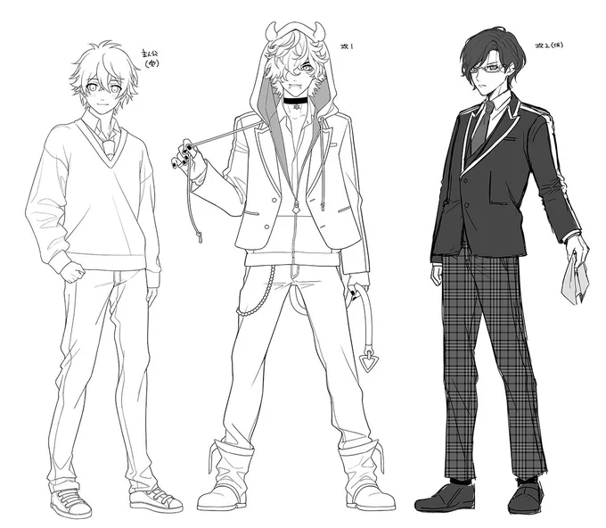 キャラデザと線画の練習…😌 