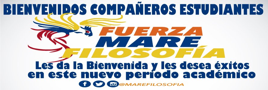 Marefilosofia's tweet photo. #MAREINFORMA
BIENVENIDOS COMPAÑEROS ESTUDIANTES
#FUERZAMARE https://t.co/3BmL8Wg5MQ