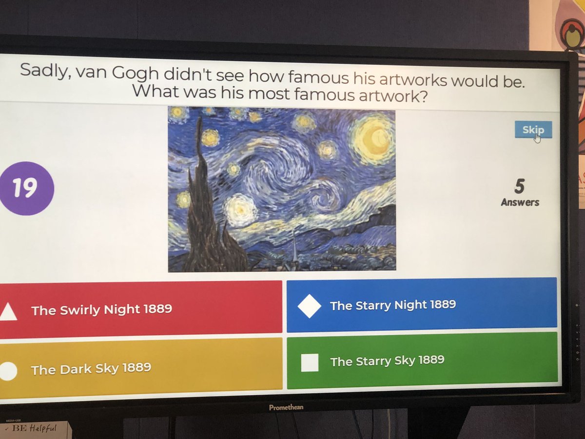 ArunaPant4's tweet image. Embracing teaching through project #PBL. Great start to our @darkskyaus project integrated with  #LISC #visiblelearning writing #VanGough #thestarrynight &amp;amp; we have  highly #engagedstudents. #kahoot #futurefocusedlearning @kelmade5 #lightpollution #GSuiteEdu #DoEscitech