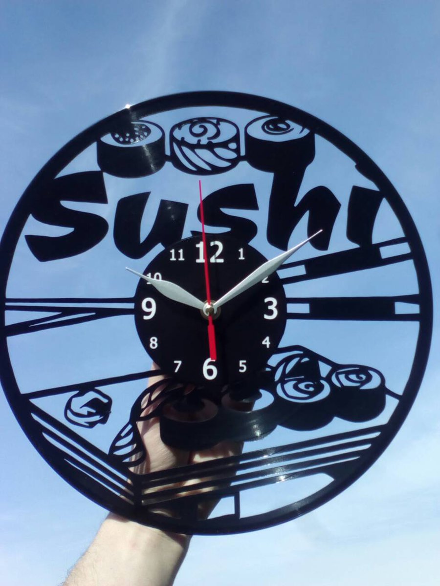 AlexClock1's tweet photo. Sushi for food lovers
#vinylwallclock #clock #wallclock #vinylrecordclock #decorclock #designclock https://t.co/VriL3zyY4z