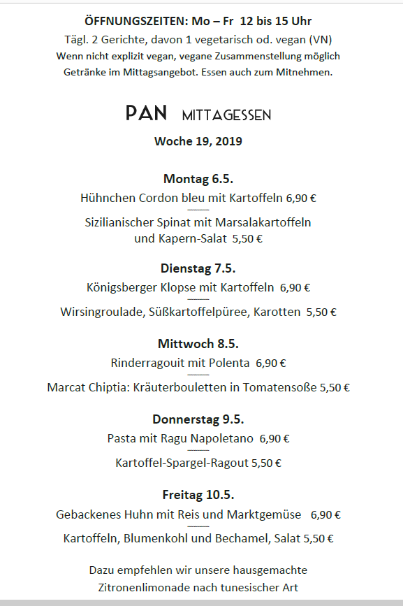 PANLokal's tweet photo. Voilà la nouvelle Wochencarte. Bon appetit! 😍 https://t.co/FQ4jgeqlIf