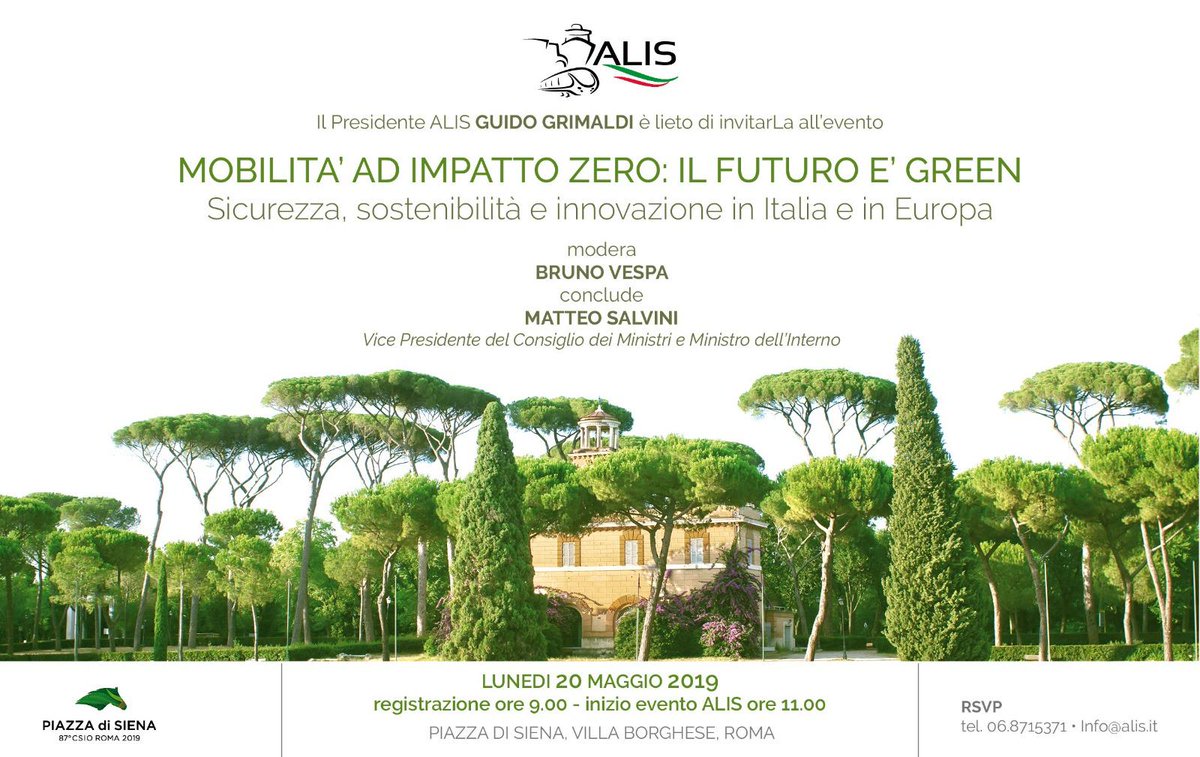 Manca poco a questo grande evento ! 
<a href="/matteosalvinimi/">Matteo Salvini</a> @BrunoVespa <a href="/ALIS_italia/">ALIS</a>