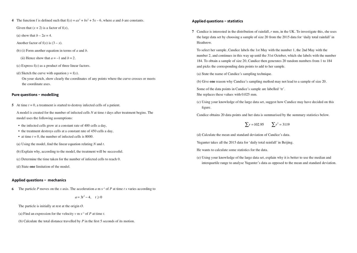 crashMATHS_CM's tweet photo. **8 days to go**

Find Question Sheet 3 + Solutions from our AS Level Maths Countdown at https://t.co/Ixhva2aYOK

The sheet contains: disguised quadratics, proof by deduction, circles, factor theorem/cubics, linear models, kinematics and LDS practice (for Edexcel). #mathschat https://t.co/J34MWKpc7h