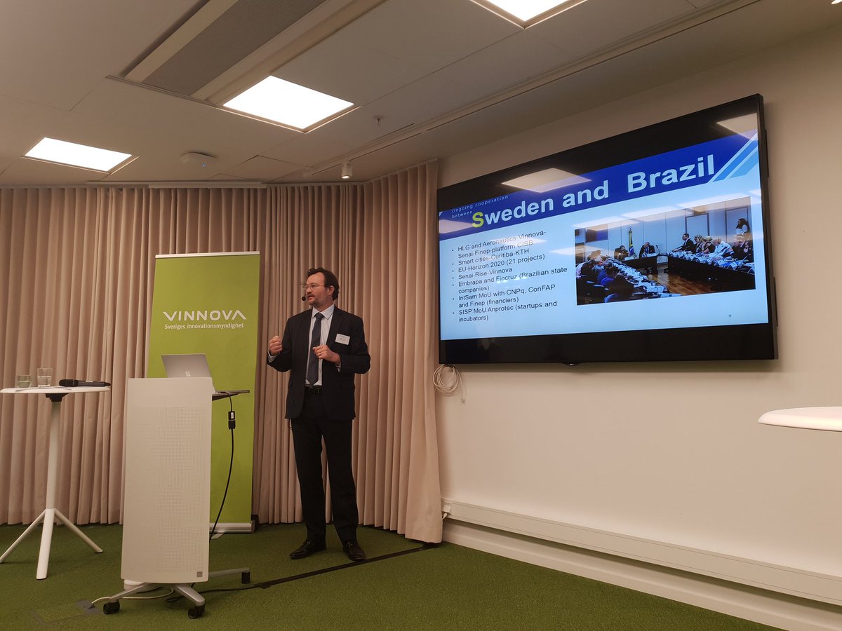 KTH_ECS's tweet photo. Cooperation between Sweden and Brasil intensified to promote #innovation # KTH #Vinnova https://t.co/J6JUHHjvvm