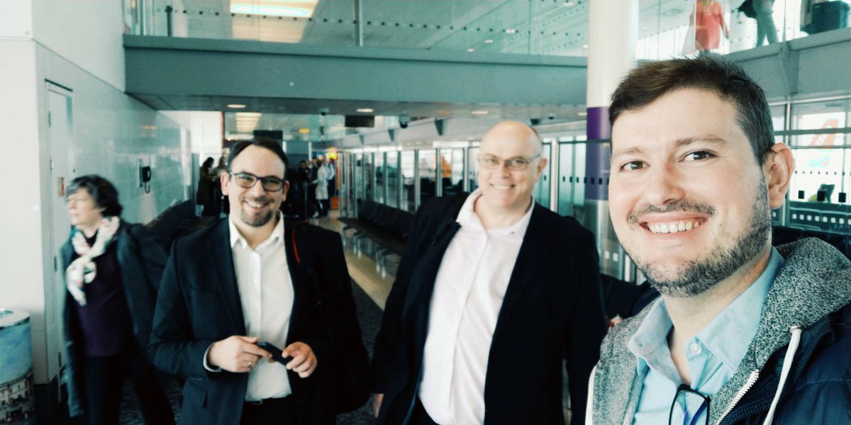 sergiofcpaulino's tweet photo. Ready for departure with this two fantastic guys. See you in Venice 🇮🇹🍕 #SageEM #EnterpriseManagement #HumansOfAcuity #WorkingAbroad https://t.co/9DfsMuekvs