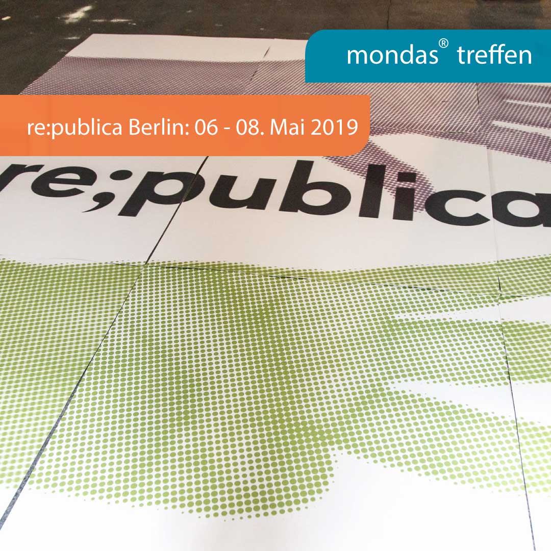 👉 mondas auf der re:publica in Berlin vom 06. bis 08. Mai in der recruiting area! Wir freuen uns auf Sie 👍

#rp19 #Berlin <a href="/re_publica/">re:publica</a> #stationberlin #digitalisierung #industrie40 #IoT @BWjetzt #start-up #bigdata #IndustrialIntelligence #innovation

Bild: Jan Michalko/re:publica