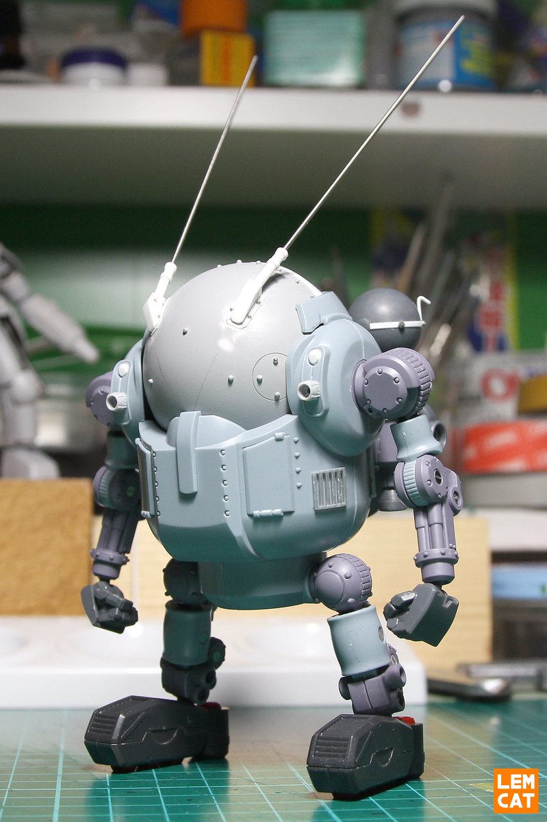 lemcat's tweet photo. Ok, si può passare al colore 🛰
#Haro #Haropla #MobileHaro #Bandai #Mecha #Mak #Modellismo #ModelKit #モビルハロ #WIP #Custom #GDC8 #GDMST #Gundamdipendente #Sputnik #Спутник https://t.co/KqodEUyNne