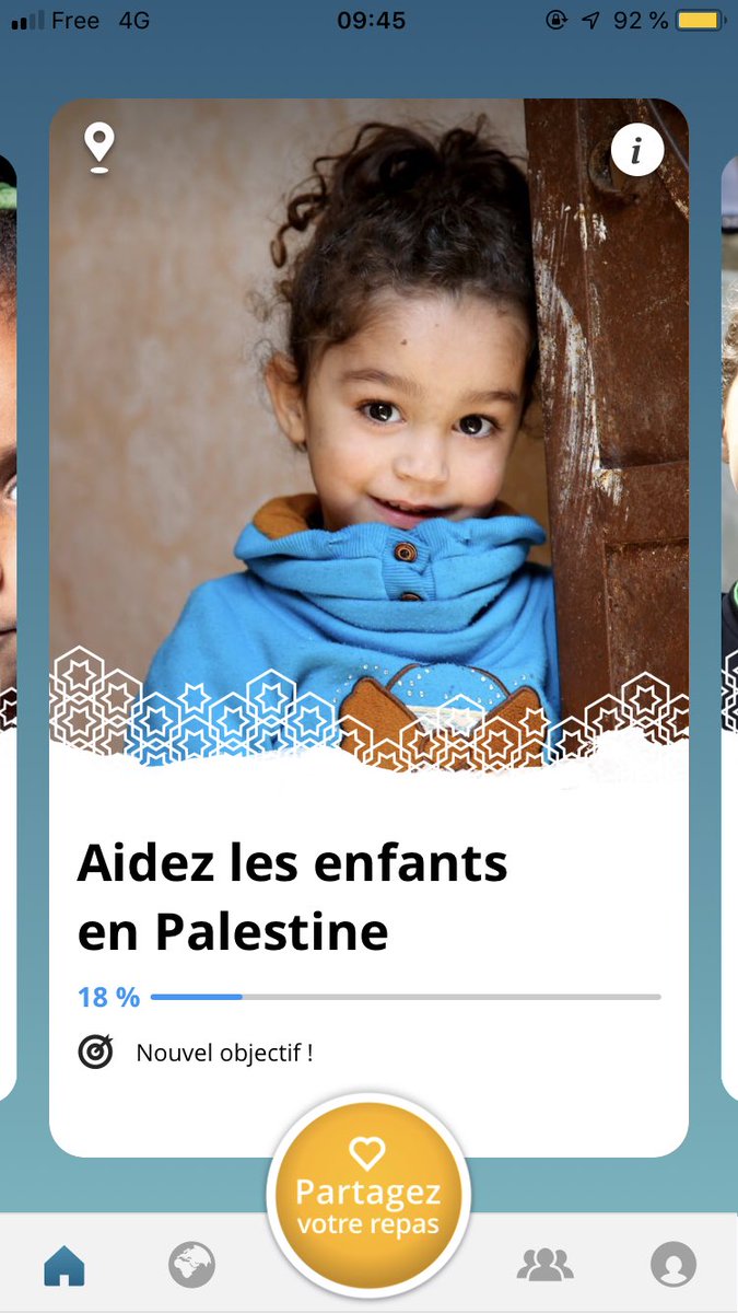 lamiagamges's tweet photo. Pendant le ramadan penser a faire zakat et donner a ceux qui ont le moins... Avec l’application « ShareTheMeal » pour 0,40 centimes vous pouvez nourrire un enfant pour une journée https://t.co/XkCTyEyrJ5