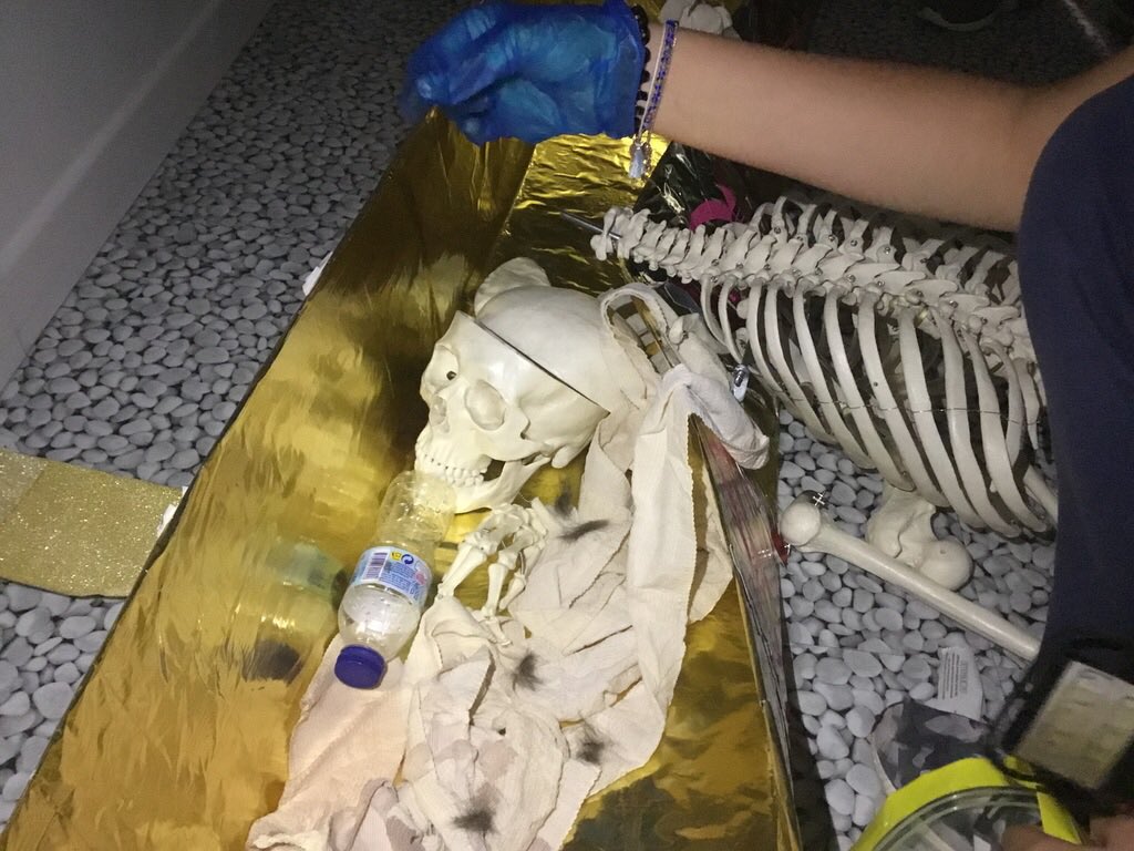 ScienceBrains's tweet photo. Hoy nuestros jóvenes investigadores se adentran en la pirámide a recoger muestras para tratar de resolver el enigma!!! Capturar el QR te llevará a la primera pista... #CSI #educacion #secundaria #enigma #QR #aprenderdisfrutando @bego_utrera @CrisScience @sperales_sofia @AppleEDU https://t.co/mjbki1pMQS