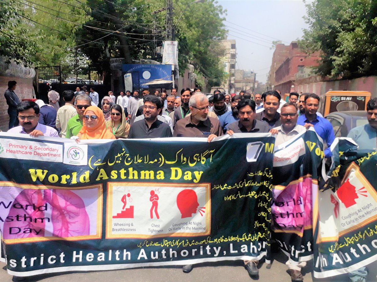 ncdspshdgop's tweet photo. Awareness walk conducted by Prevention and Control of NCDs Program on World Asthma day (7th May,2019), led by Dr. Masood (CEO DHA, Lahore), Dr Farhan Zaib (DPM, Prevention and Control of NCDs Program)and Dr. Faisal Malik (DOH PS, Lahore).
#WorldAsthmaDay2019 #StopAsthma https://t.co/BJ4Yf7bWNA