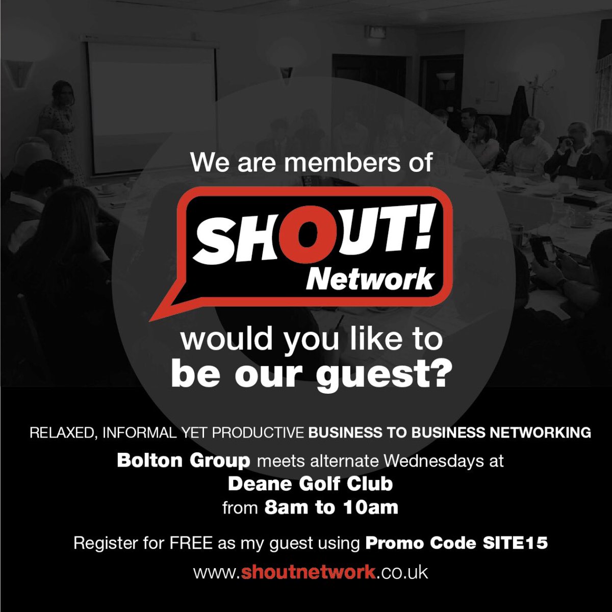 SuzieShout's tweet photo. Bolton business?

Would you like to visit our networking group tomorrow or in 2 weeks time
We have seats available for a #travelagent #insurance and #insolvancy
Get in touch with me or register on Eventbrite using the code below for a FREE ticket:
#TeamBolton #networking https://t.co/G0aVdbSbX4