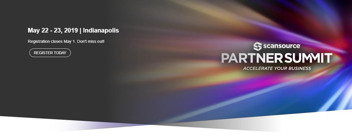 Attention ScanSource partners! Looking to accelerate your business growth? Want to make connections and learn about the latest trends? Well then...ignite your engines for the ScanSource Partner Summit, May 22-23 in #Indianapolis! Register here! scansource.com/partnersummit2…