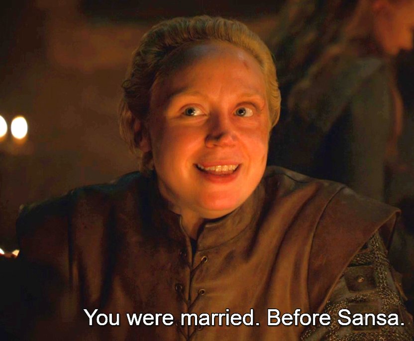  JAIME & BRIENNE Happy moments in episode 8x04A THREAD.PART 6. B: "You were married. Before Sansa." J: "Drink." T: *homicidal glance towards Jaime*J: *lovely glance towards Brienne*PS: THE WAY HE LOOKS AT HER. MY GOD  #GameOfThrones #JaimeLannister #BrienneOfTarth