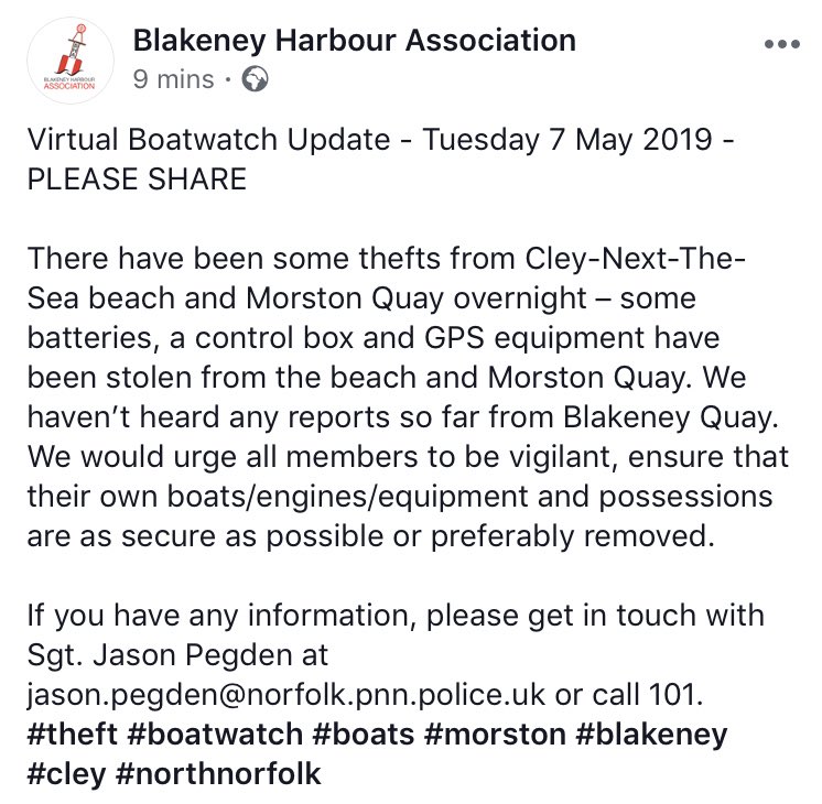 BHAssociation's tweet image. **VIRTUAL BOATWATCH** PLEASE SHARE @BroadsBeat @nnrofficial @nthnorfolknews @CleyNorfolk