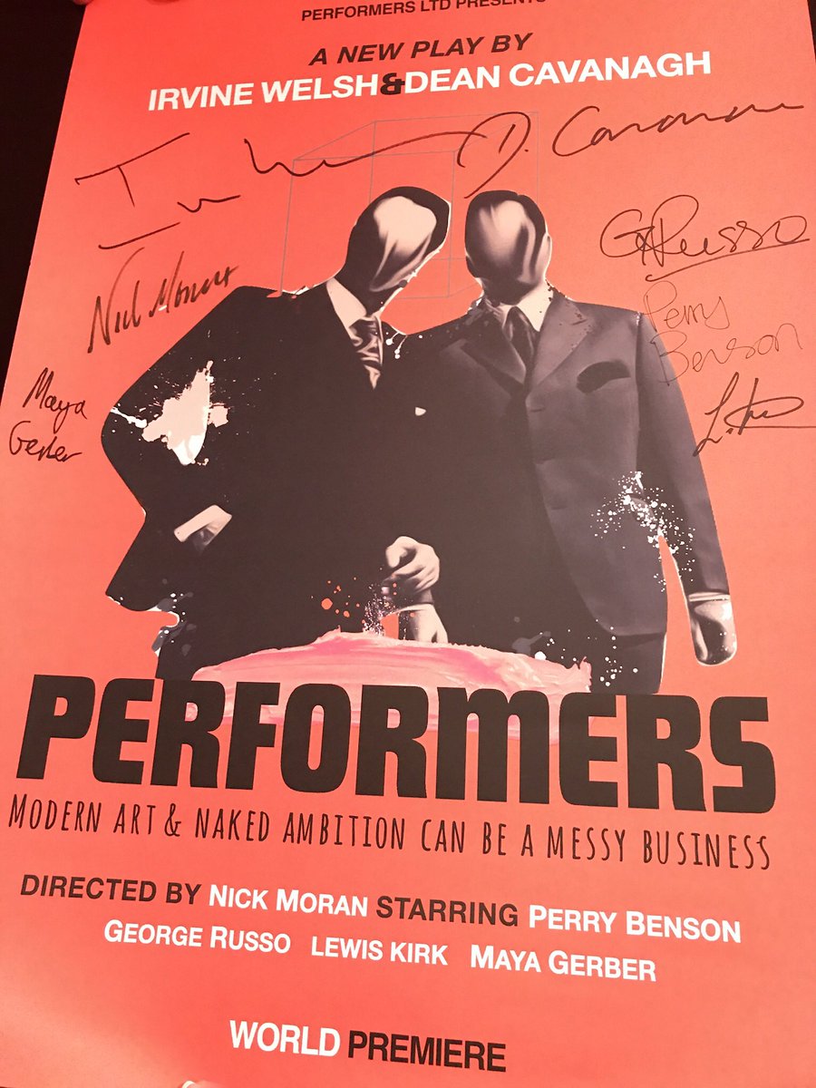 JayAGlennie's tweet photo. Loved seeing Performers, the play written by @IrvineWelsh & @spartacusshrugg at the @edinburghfest a couple of years ago.
And delighted that both Irv & Dean contributed to my book on the making of Performance.
#performance #irvinewelsh #deancavanagh https://t.co/2sOzjhXyTE