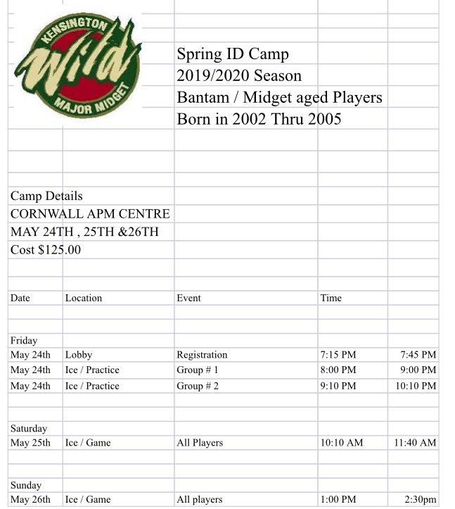 KensingtonWild's tweet photo. The Wild would like to announce or Spring ID camp taking place in Cornwall May 24, May 25, May 26.
All interested Players born in 2005-2002 are asked to register @
kensingtonwildhky@gmail.com
#FutureWild
#BleedGreen https://t.co/ss7qQYsi3T