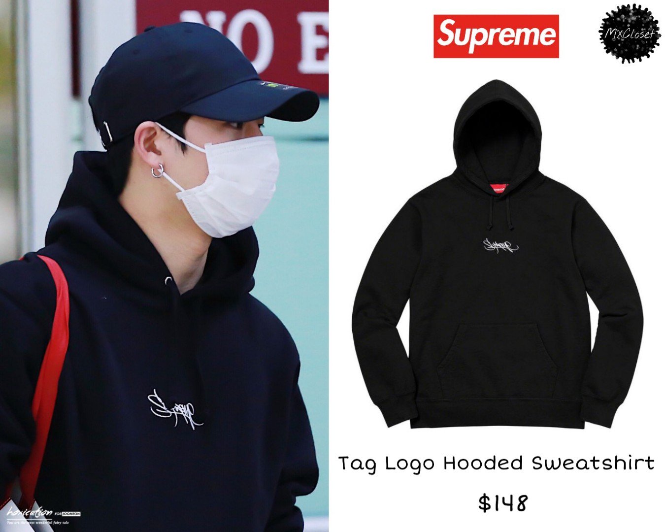 supreme tag logo hooded sweatshirt 野村周平 | rehberindustries.com