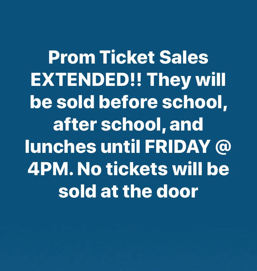 Co19Sh's tweet photo. Information about prom tickets! https://t.co/KNoZ8odaAl