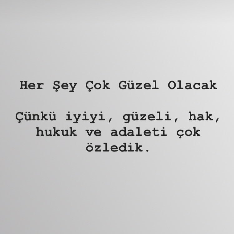 Her Şey Çok Güzel Olacak

Çünkü iyiyi, güzeli, hak, hukuk ve adaleti çok özledik.

#herşeyçokgüzelolacak