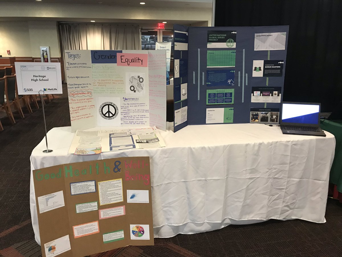 MsMeyer_HHS's tweet photo. We’re at @PNCArena repping @HHS_Huskies at the @wakeedpa STEMposium! @Hayman_ED and I are ready to share our PBL unit with business leaders and community members! https://t.co/861VmCnOYw