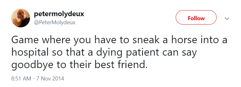 HyphN's tweet photo. Shout out to @PeterMolydeux for this inspirational tweet we saw last year! https://t.co/sU5PjzEJfr