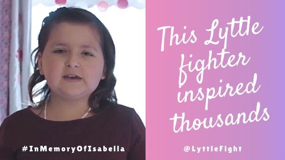 L_Coull's tweet photo. This is heartbreaking @OneMinuteBriefs @LyttleFight #InMemoryOfIsabella
Isabella Lyttle has inspired so many.
#cancer #cancerawareness #ChildhoodCancer https://t.co/HvYb7Jthr0