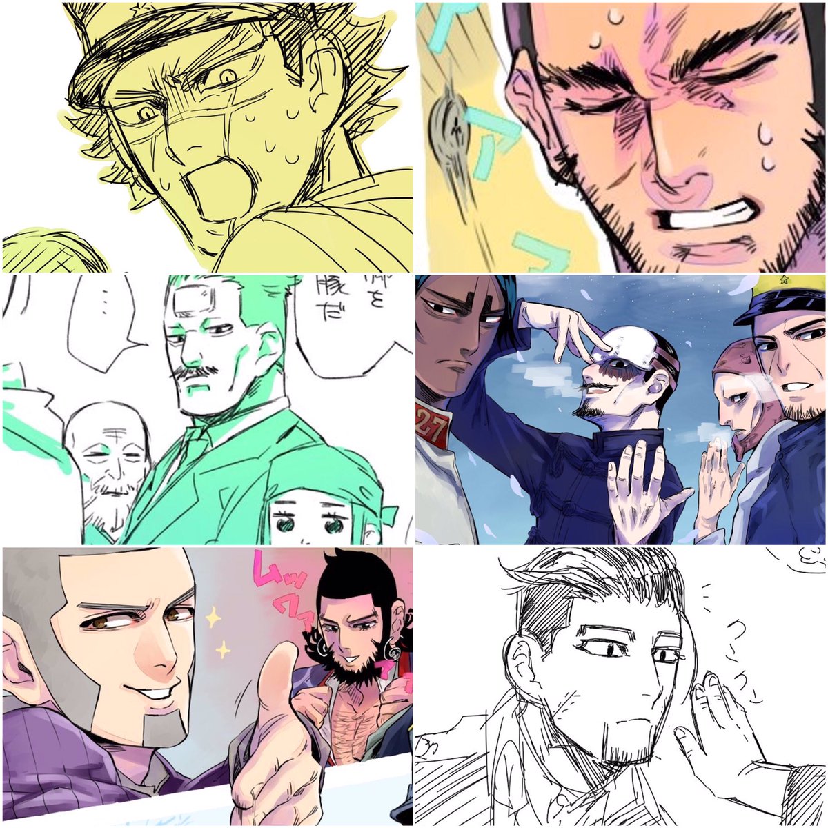 @eijocombi 集めてきたけど杉元と二階堂と少尉は苦戦してる……土方さんはまだわたしも未開拓だ………… 