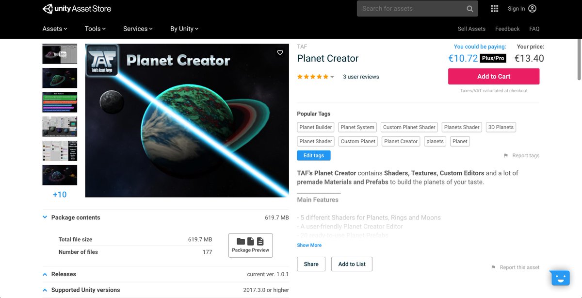 My first work for the <a href="/unity3d/">Unity3D (inactive)</a> asset store is already available. I made some 15 well worked textures for the TAF Planet Creator app. I hope you like them. They are here assetstore.unity.com/packages/3d/en…  #texturedesign #unity3d #planetcreator #texture
