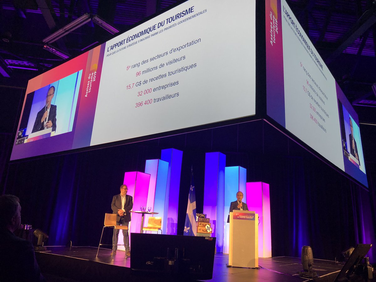 15,7G $ de recettes touristiques générées au #quebec #Assises2019 #tourisme #qc