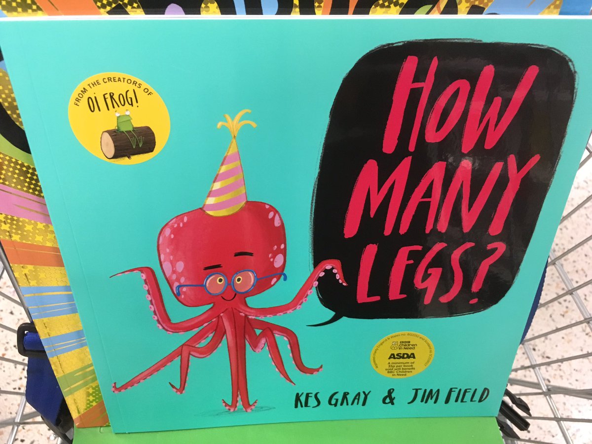 Cecilmgo's tweet photo. Found โHow Many Legs?โ & โGrumpycornโ today in Asda, nestled amongst Peppa & Bing.
I rearranged the shelf...very slightly!!!! ๐ @jabberworks @_JimField #kesgray (love the new cover Jim!)
#howmanylegs
#grumpycorn
#theyreontheshelfsoletsseethem
#readingrocks https://t.co/zfU3xplxaL