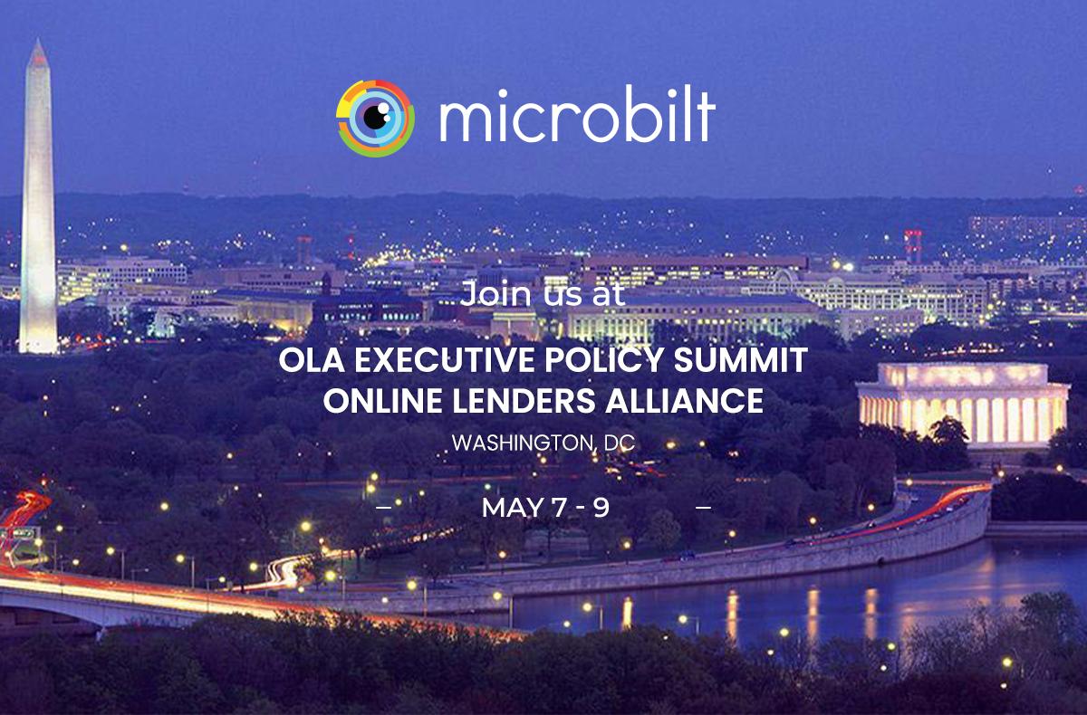 MicroBilt's tweet photo. We are excited to announce that we are attending today at #OLA Executive Policy Summit - Online Lenders Alliance in Washington, DC, May 7-9. Join us!
#WashingtonDC, #onlinelenders #onlinelending #fintech #Microbilt #lending #business #conference https://t.co/E8ZLFKT2ml