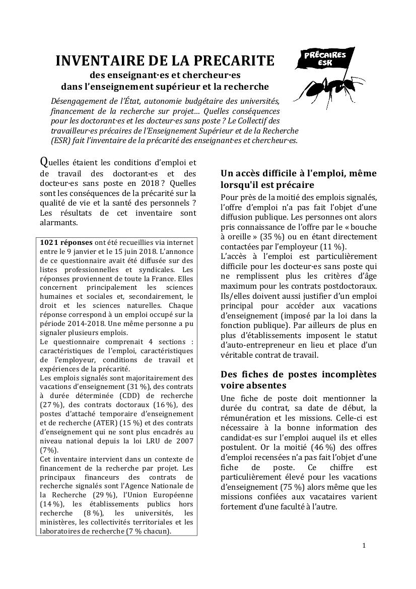 Précaires de l'ESR tweet media