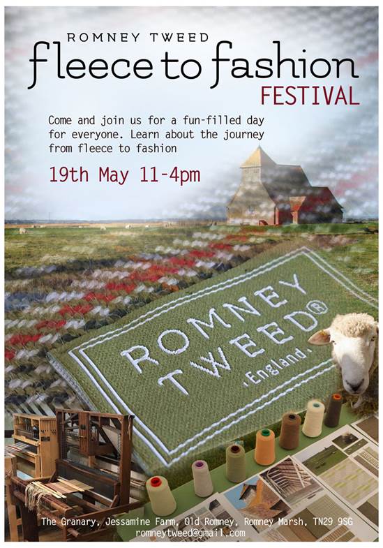 RomneyTweed's tweet photo. Come and join our #FleecetoFashionFestival on 19 May from 114 at The Granary Jessamine Farm Old Romney TN29 9SG Lots to see and do. https://t.co/fM9gblRLJu
