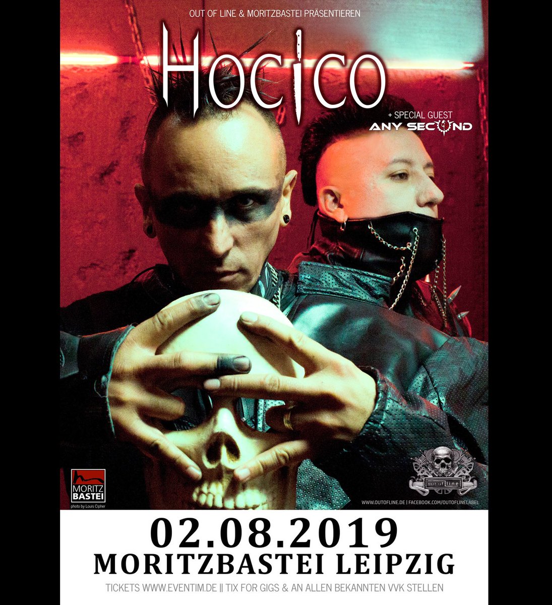 outofline's tweet photo. Who will be at @Moritzbastei in Leipzig on 2nd of August to watch @ocicoh and #anysecond? Will be a hell of an evening...

#hocico #moritzbastei #Leipzig #aggrotech #darkelectro #live #concert #helloverleipzig #thecrazyworldofoutofline https://t.co/oUdYuobGAK