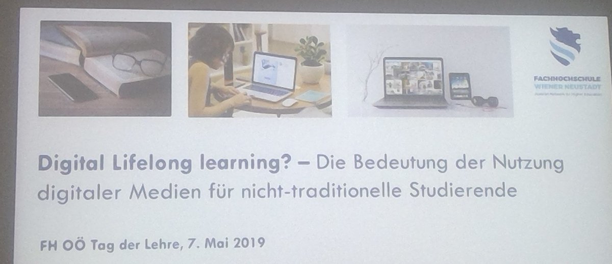 virtuelleph's tweet photo. Das #digiph2 Team ist heute beim 7. Tag der Lehre der FH OÖ am Scouten von Referent_innen für die nächste Online-Tagung. Im Vortrag "Digital Lifelong Learning" geht es gerade um verschiedene Mediennutzungstypen - sehr interessant! https://t.co/hhtV2GS5JX