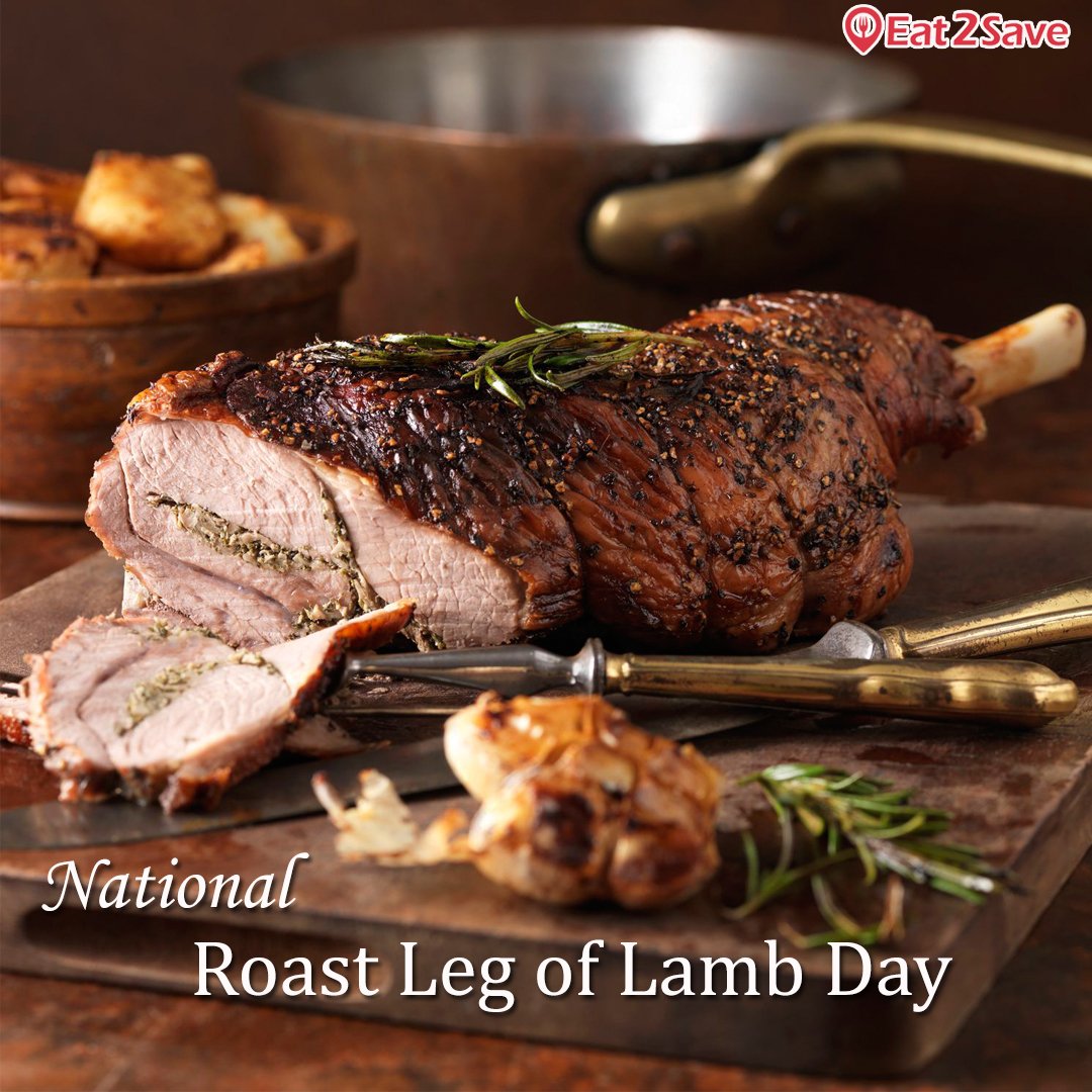 Eat2Save's tweet photo. Happy National Roast Leg of Lamb Day! Celebrate National Roast Leg of Lamb Day with Eat2Save #RoastLegofLambDay #NationalRoastLegofLambDay #Eat2Save #Tablebooking #bookatable #tablebookingonline #foodtakeaway #foodtakeout #orderfoodonline #favoriterestaurant #favoritefood https://t.co/ziP0PISsZz