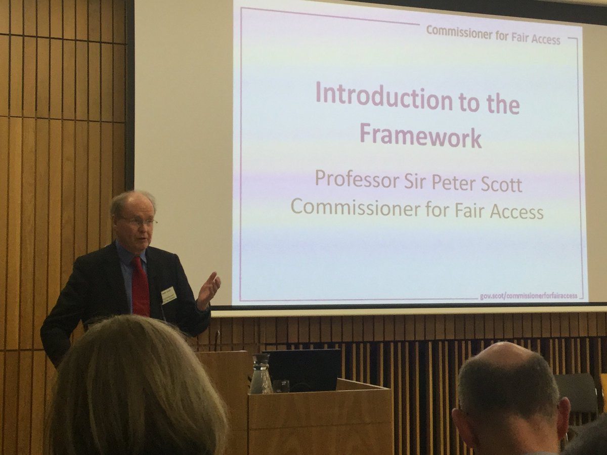 AlastairSimUS's tweet photo. @CommFairAccess tells #frameworkforfairaccess launch latest figures show 15.6% of full time undergraduate entrants from 20% most deprived backgrounds: nearly at 2021 target already. @uni_scot members setting the pace. https://t.co/piOPzhCIFF
