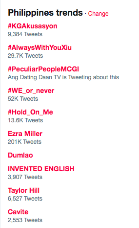 Kapatweets_Intl's tweet photo. As of 5:30 p.m., our hashtag is still trending at No. 3!

Keep on tweeting, Kapatweets!

#PeculiarPeopleMCGI https://t.co/kllblfd8PW