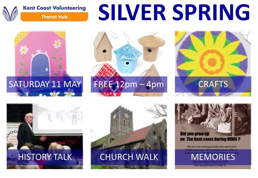 This Saturday in #Ramsgate 
FREE EVENT 12-4pm:
CRAFTS REFRESHMENTS, 
OLD THANET TALK with <a href="/MrRamsgate/">Ralph Hoult</a> Ralph Hoult OBE, 
SPOKEN MEMORIES WW2 PROJECT, 
LINE DANCING, 
BOCCIA, CHURCH TOUR and more! 
Tel <a href="/KCVThanet/">Kent Coast Volunteering - Thanet</a> 609337 @TrinityMargate <a href="/RamsgateTown/">Ramsgate Town Council</a> #Free  bit.ly/2WuspjE
